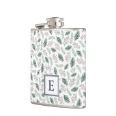 Holly and Pine Monogrammed Kerstmis Heupfles (Links)