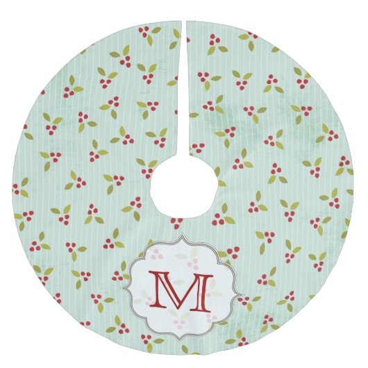 Holly Bales Cardinaal Monogram Initiaal Boom Kerstboom Rok (Voorkant)