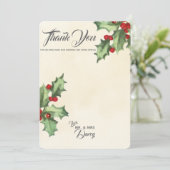  Holly bedankkaart (Staand voorkant)