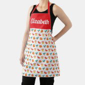 Holly Bell Christmas Stocking Pattern Aangepaste n Schort (Insitu)