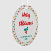 Holly Bell Stocker Motif Joyeux Noël Nom (devant)
