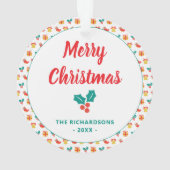 Holly Bell Stocker Motif Joyeux Noël Nom (dos)
