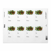 Holly Bells Gift Label (Full Sheet)