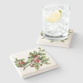 Holly Berries20150801 Stenen Onderzetter (Zijkant)