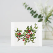 Holly Berries 001 Briefkaart (Staand voorkant)