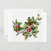 Holly Berries 001 Briefkaart (Voorkant / Achterkant)