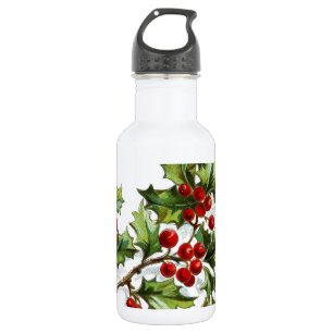 Holly Berries 001 Waterfles