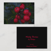 Holly Berries ATC Visitekaartje (Voorkant / Achterkant)