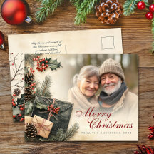  Holly Berries Beige Foto Kerst