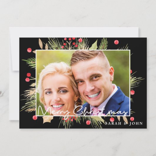 Holly Berries - Carte de Noël (Devant)