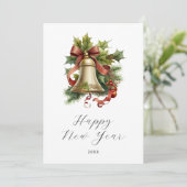 Holly Berries Christmas Bell Bonne Carte de Nouvel (Debout devant)