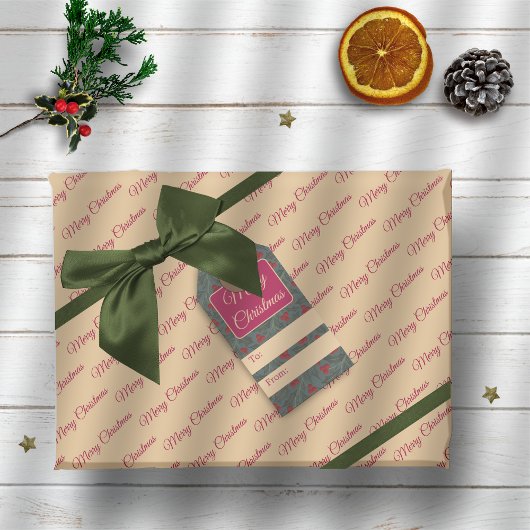 Holly Berries Christmas Cadeaupapier