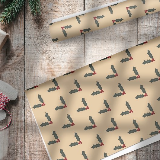 Holly Berries Christmas - Holly Sprig Tissuepapier