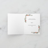 Holly Berries & Floral Season's Greetings 3 Foto Feestdagen Kaart (Binnen)