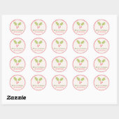 Holly Berries gepersonaliseerde vakantie cadeau La Ronde Sticker (Vel)