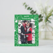 Holly Berries Kerst CUSTOM FOTO Briefkaart (Staand voorkant)