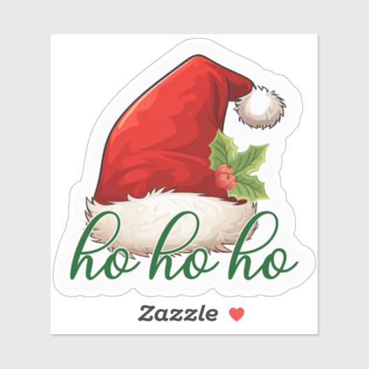 Holly & Berries Kerst Pet Sticker (Vel)