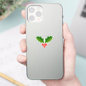Holly berries Kerst sticker (Telefoon)