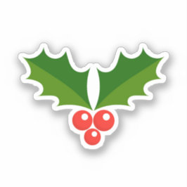 Holly berries Kerst sticker