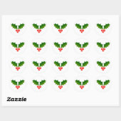 Holly berries Kerst sticker (Vel)