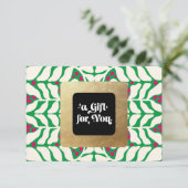 Holly Berries Kerstcadeaubon (Staand voorkant)