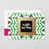 Holly Berries Kerstcadeaubon (Voorkant / Achterkant)