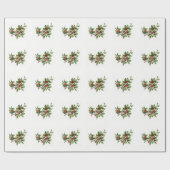  Holly Berries kerstinpakpapier Cadeaupapier (Vlak)
