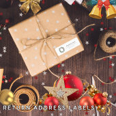 Holly Berries Kerstkrans retouradres Etiket