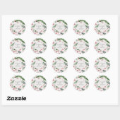 Holly Berries Kerstmis Winter Bruiloft Ronde Sticker (Vel)