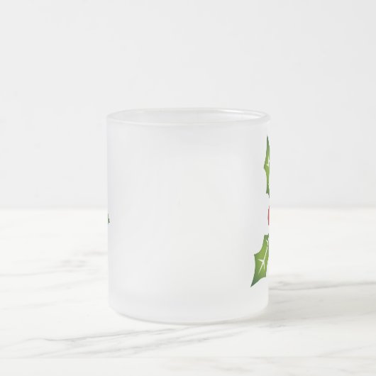 Holly Berries kerstmok Matglas Koffiemok (Center)