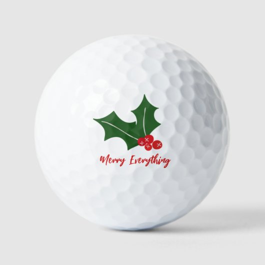 Holly berries Merry Everything Holiday Golfballen (Voorkant)