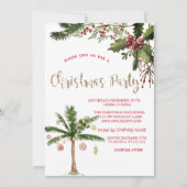 Holly Berries Palm Tree Company kerst Kaart (Voorkant)