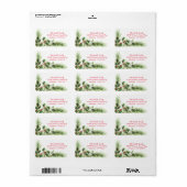 Holly Berries & Pine Winter Holiday Address Labels (Full Sheet)