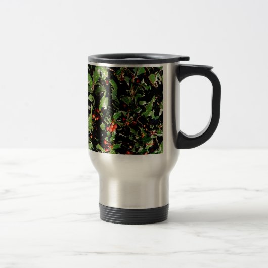 Holly & Berries Travel Mug (Droit)