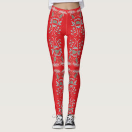 Holly Berries VloerLijst Leggings