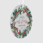Holly Berries Wreath Marble M. & Mme Christmas (devant)