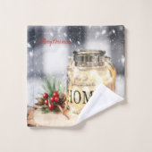 Holly Berry, Bougie, Noël (Gant de toilette)