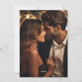 Holly Berry Bouquet Romantisch Kerst Rood & Goud Feestdagenkaart (Achterkant)