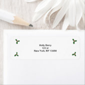 Holly Berry Christmas Retourlabel Etiket (Insitu)