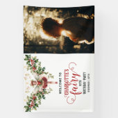 Holly Berry December Geboorte Bloem Fairy Verjaard Spandoek (Verticaal)