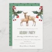 HOLLY BERRY DEER CORPORATE VACANCES INVITATION DE  (Devant / Derrière)