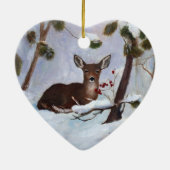 Holly Berry Deer Ornament (Achterkant)