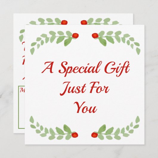 Holly Berry Gift Certificate (Voorkant / Achterkant)