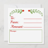 Holly Berry Gift Certificate (Achterkant)