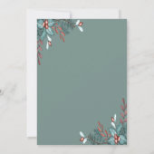 Holly Berry Gingerbread Cookie Drink Kerstmis Kaart (Achterkant)