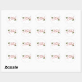 Holly Berry Gradiënt Rode Script Prettig Kerstfees Ronde Sticker (Vel)