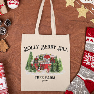 Holly Berry Hill Tree Boerderij Tote Bag