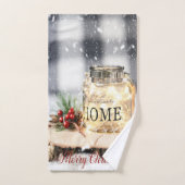 Holly Berry, Kandle, Kerstmis Bad Handdoek (Handdoek)