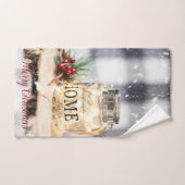 Holly Berry, Kandle, Kerstmis Bad Handdoek (Handdoek)