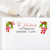 Holly berry kerst etiket (Insitu)